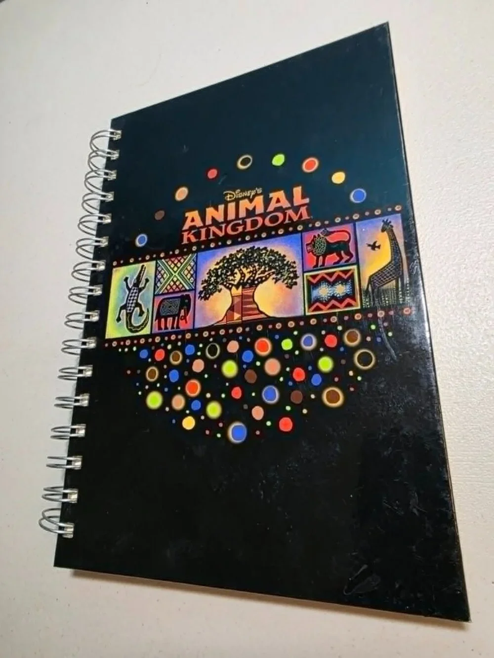 Disney Parks Exclusive Animal Kingdom Black Safari Tree of Life Spiral Notebook